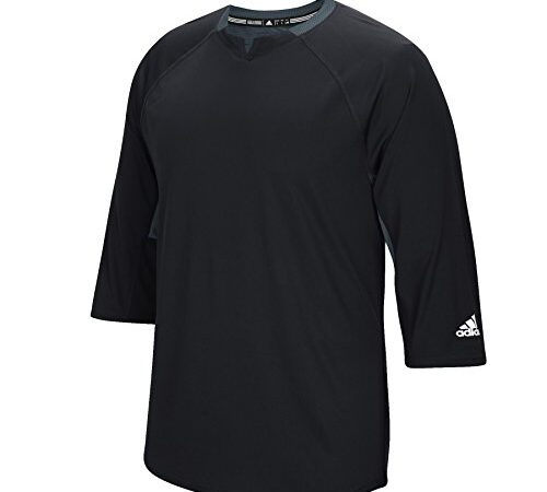 Adidas pour homme de droite S Choice manches 3/4 Henley - Noir - X-Small