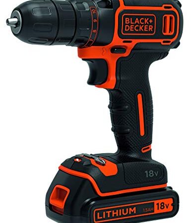 BLACK+DECKER BDCDC18-QW Trapano/Avvitatore, 18 V, al Litio, 1.5 Ah