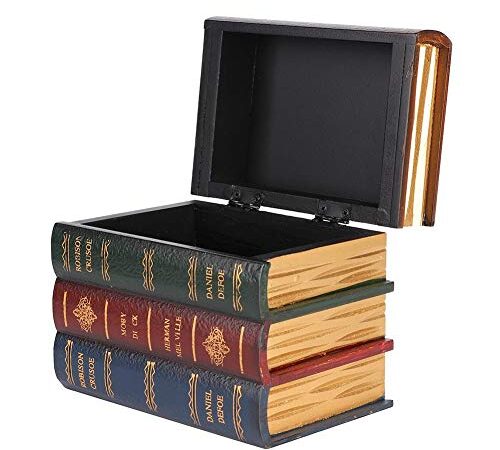 Boîte De Rangement, Boîte De Rangement Pour Bijoux, Boîte De Rangement Pour Livres De Simulation, Boîte De Rangement, Boîte Cosmétique Rétro Pour Boîtes À Bijoux Boîte De Rangement(Petite Taille)