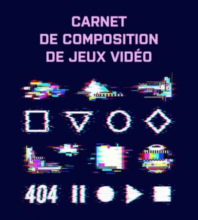 Carnet de Composition de Jeux Vidéo: Ligné Large, 19,05 X 23,05 cm (7,5 x 9,25 inch), 120 Pages, pour Enfants, Adolescents et Adultes, Gamer - Journal ... à l'école pour Garçons, Filles et Enfants