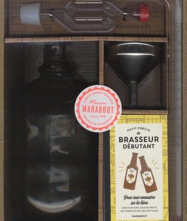 Coffret Faire sa bière maison: 1 tourie en verre de 1,9 L, 1 thermomètre spécial de 30cm, 1 barboteur, 1 canne de soutirage, 1 entonnoir métal, 1 tube ... pour tout connaître sur la bière: 13682