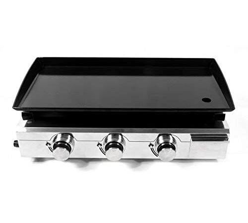 COOKINGBOX Plancha a gaz 3 feux Brasilia a poser - Acier émaillé - 67x41,4x19 cm
