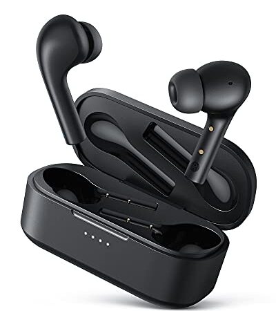 Cuffie Bluetooth, Auricolari Bluetooth 5.1 Bassi Potenziati, Cuffie Wireless Con Microfono, Wireless Cuffie Senza Fili IPX6 Impermeabili, Cuffiette Bluetooth Touch Control per iPhone Android (Nero2)