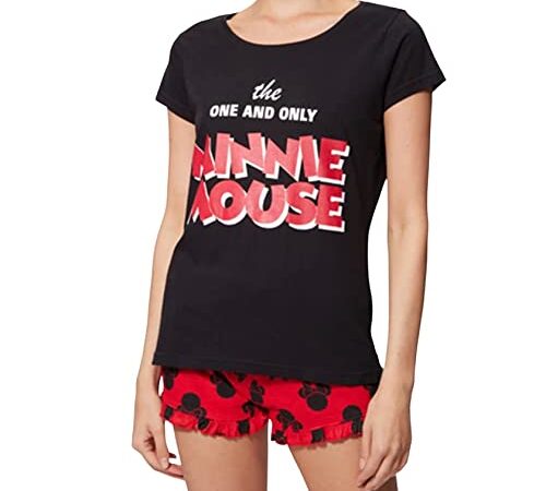 Disney Pyjama Minnie Femme noir, L, femme