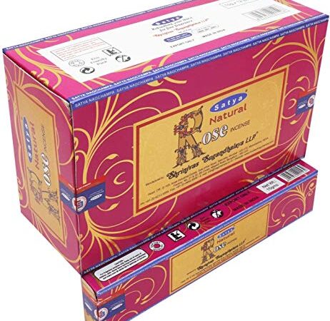 Encens Natural Satya - Rose - 15 Gr - Lot de 12 Boites