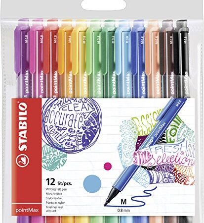 Fineliner Premium - STABILO pointMax - Astuccio da 12 - Colori assortiti