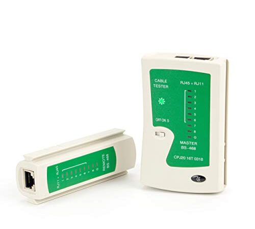 Incutex Tester per cavo di rete LAN Network Ethernet Multifunzionale RJ45 RJ11 RJ12 CAT5 CAT 6 UTP