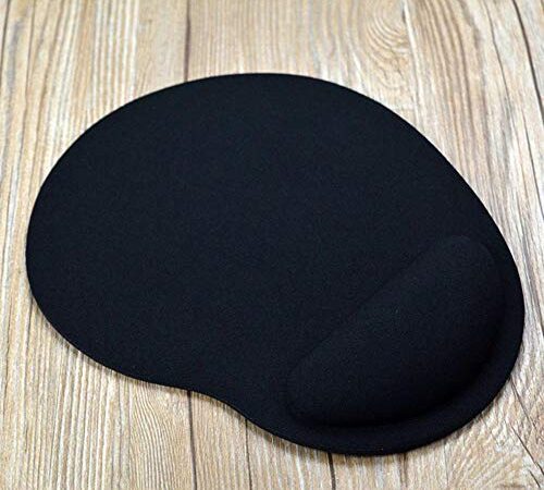 LASISZ Tapis de Souris de jeu avec Support de poignet Gel Tapis de Souris Repose-poignets Coussin de poignet ergonomique Tapis de Souris d'ordinateur Bureau, Noir