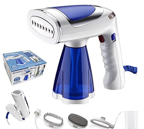 LELYFIT Vertikaler Dampfbügel, Einstellbare Temperatur, 1600W Garment Steamer mit 250 ml Austauschbarem Wassertank, tragbar, Mini Dampfbürste Reisebügeleisen