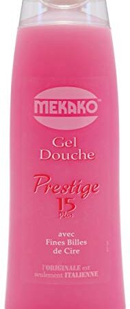 MEKAKO Gel Douche Prestige 15plus Avec Fines Billes de Cire, 420 Millilitri