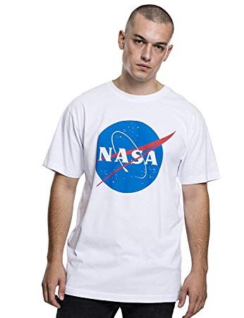 Mister Tee NASA Logo T-Shirt für Herren, Weiß, Größe XXL