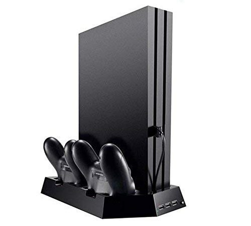 OSTENT Supporto verticale per hub USB per ventola di raffreddamento caricabatterie doppio per console Sony PS4 / Slim / Pro