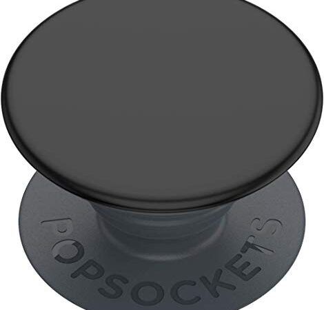 PopSockets: PopGrip Basic - Supporto e Impugnatura per Telefoni Cellulari e Tablet [Top Non Intercambiabile] - Black