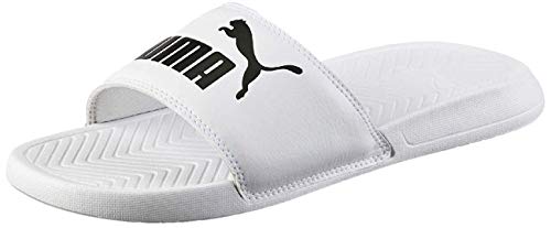 PUMA Popcat, Ciabatte Unisex-Adulto, Bianco White Black, 43 EU