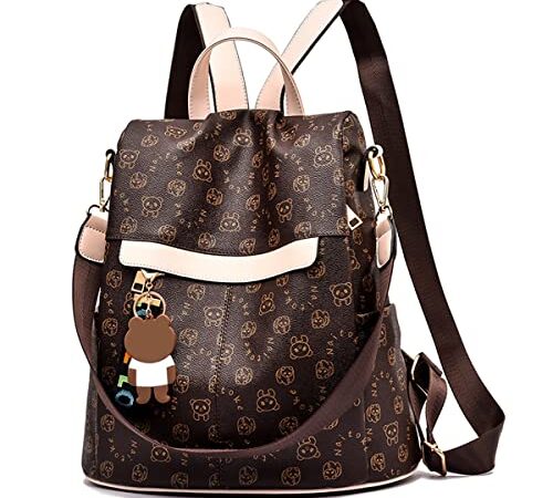 shepretty Zaino Donna antifurto Borsa Tracolla Zainetto Viaggio Daypack,12911-14