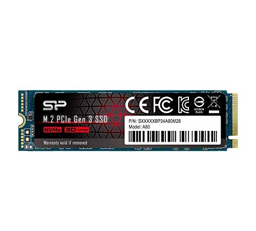 SP Silicon Power Silicon Power SSD PCIe M.2 NVMe 256GB Gen3x4 R/W up to 3100/1100MB/s SSD interno