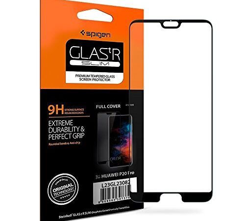 Spigen, Vetro Temperato Compatibile con Huawei P20 PRO, [Copertura Completa], Pellicola Protettiva P20 PRO, [Edge to Edge], Protezione per Schermo Huawei P20 PRO (L23GL23082)