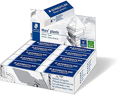 Staedtler Mars plastic 526 50 Gomma, 65 x 23 x 13 mm, Confezione da 20