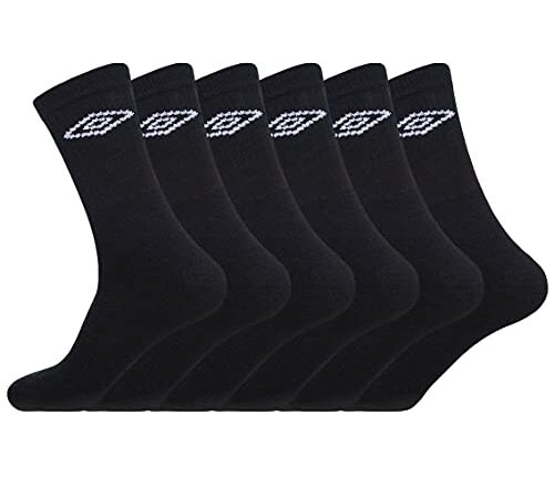 Umbro Chaussettes UMB/3/TENX6 Calzini, Noir, 38-40 Bambino