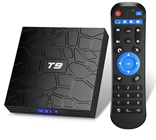 Android 9.0 TV BOX, Android Box con telecomando,Turewell T9 RK3318 Quad Core 64 bit 4 GB RAM 32 GB ROM Smart TV BOX, 2.4Ghz/5.0Ghz Wi-Fi integrato,BT4.0, Uscita HD Box TV UHD 4K TV Box