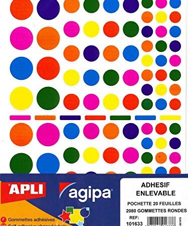 Apli - Gommettes géométriques - Ronds assortis