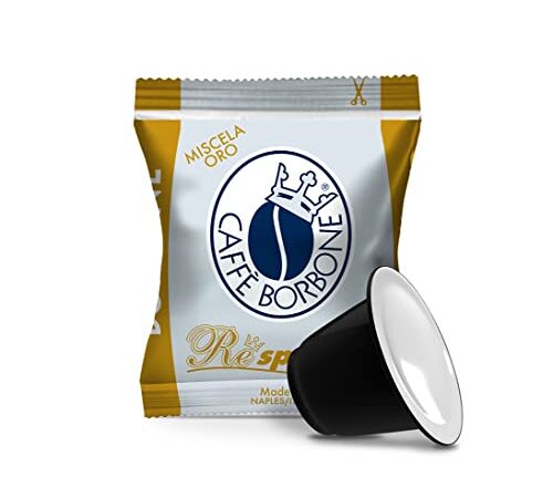 Caffè Borbone Respresso, Miscela Oro - 100 Capsule - Compatibili con le Macchine ad uso domestico Nespresso