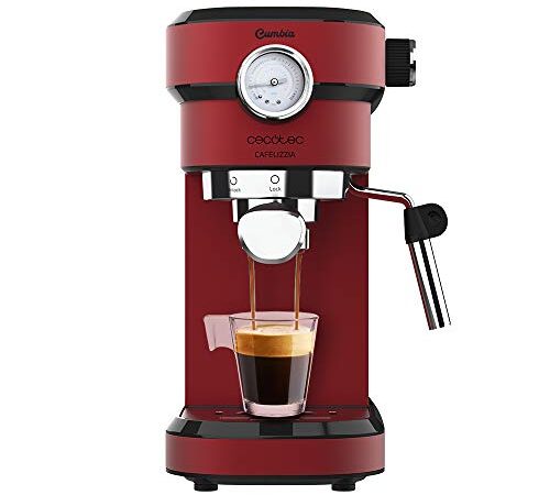 Cecotec Macchina da caffè Cafelizzia 790 Shiny Pro per espresso e cappuccino. Manometro, 1350 W, Sistema Thermoblock, 20 bar, Modalità per 1 e 2 caffè, vaporizzatore orientabile, serbatoio da 1,2L
