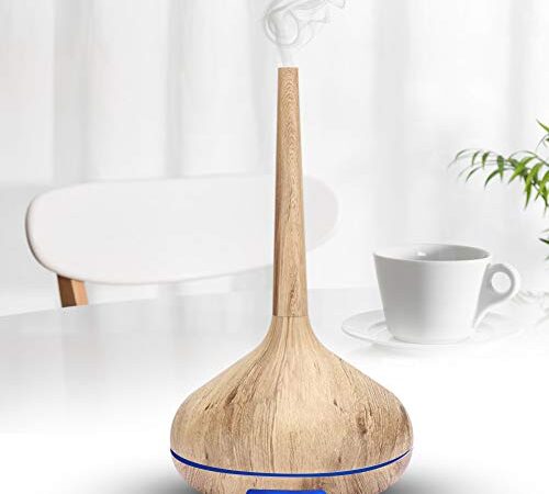 Diffuseur D'Huiles Essentielles, Diffuseur D'Huiles Essentielles, Diffuseur D'Huile De PaRFum Silencieux 120 ml 7 Couleurs Led Veilleuse For Grain De Bois Pour Bureau À Domicile