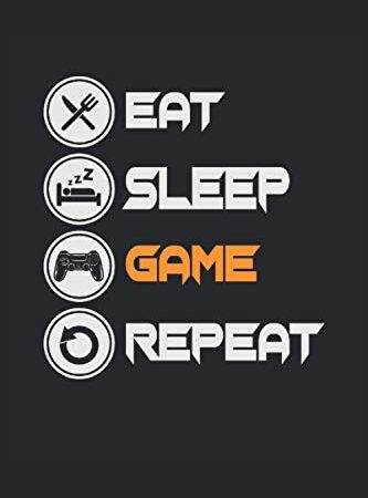 Eat Sleep Game Repeat: Juillet 2021 - juin 2022;Calendrier annuel. Mangez Sleep Game Repeat. Cahier A5. POUR LES JOUEURS. Ordinateur portable pour les ... de tir à la première personne gamer gamer.