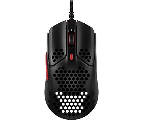 HyperX Pulsefire Haste – Mouse per il gaming – Ultra-leggero, 59g, Struttura a nido d'ape, Design esagonale, Cavo HyperFlex, Fino a 16000 DPI, 6 Pulsanti programmabili