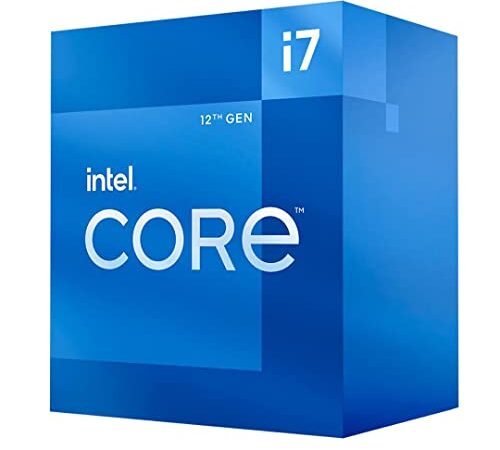 Intel Core i7-12700 - Processore Desktop di 12a Generazione (velocità di Base: 2.1GHz, 12 Core, LGA1700, RAM DDR4 e DDR5 Fino a 128 GB) BX8071512700 Argento