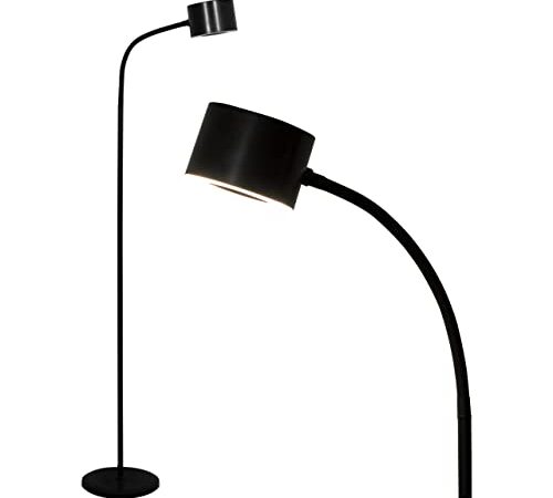 Lampada da Terra Neatfi 57 Pollici Moderna in Piedi Arc LED, 3000-5000K Temperatura di Colore, Incorporato Touch Dimmer, Modalità di Luce Regolabile, 10 Watts Lampadina LED Inclusa (Nero)