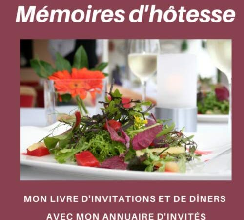 Mémoires d'hôtesse: Le carnet de mes invitations et de mes dîners - Avec un répertoire d’invités | 130 pages | format carré env. 21x21 cm