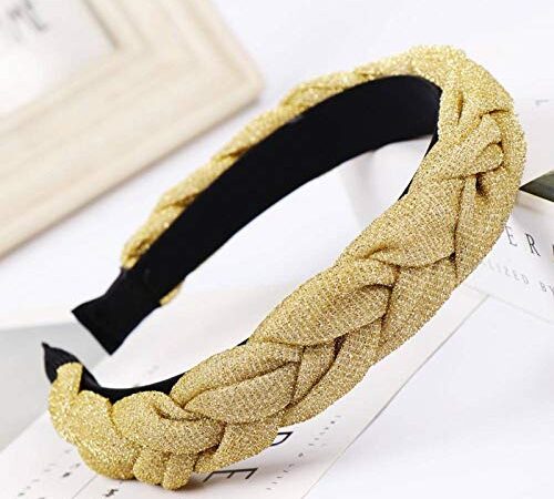 None/Brand Bandeau de tresse de Velours de Mode Bandeau de Queue de Cheval accessoires de cheveux pour Femmes Bandeau de Bordure Noire Simple et élégant