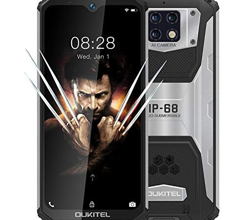 Rugged Smartphone (2020) OUKITEL WP6, Cellulare Antiurto IP68, Batteria 10000mAh (Carica Rapida), Quattro Fotocamera 48 MP, Helio P70 6GB + 128GB, FHD+ 6,3 Pollici, DUAL SIM GPS WiFi Face ID Nero