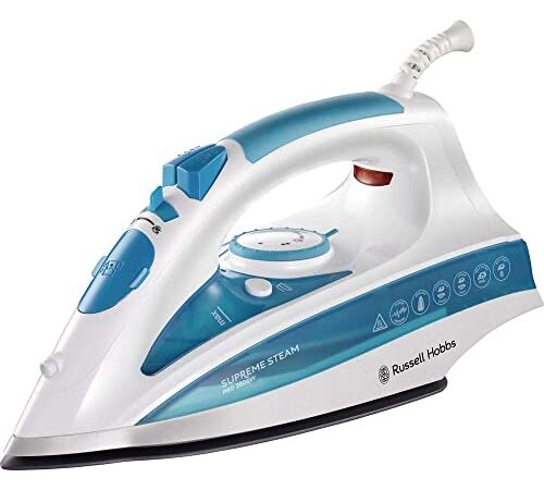 Russell Hobbs Ferro da Stiro, a Vapore, Colpo Vapore 210 g/min, Vapore verticale per tende, Piastra in Ceramica Autopulente, 2600W, Supreme Steam Pro a Vapore 20562-56 [Esclusiva Amazon]