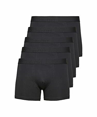SELECTED HOMME SLHAIDEN 5-Pack Trunk B Noos Boxer a Pantaloncino, Nero, M Uomo
