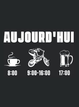 Vtt Velo Manuel Cyclisme Chope De Bière Café - Bmx Carnet De Notes: Format A5 I 110 Pages I Cadeau Comme Agenda Journal Planificateur