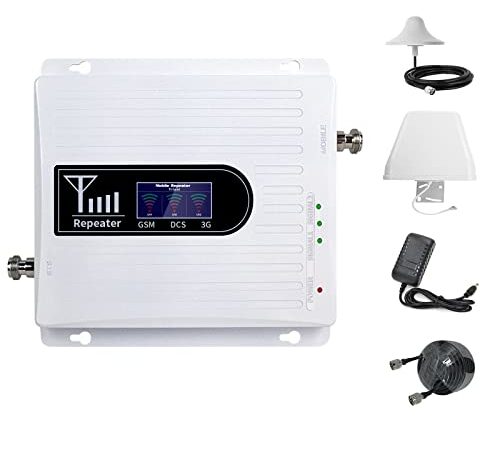 2G 3G 4G LTE 900 2100 Mhz Amplificatore Segnale Cellulare,Banda 8 (900 MHz),Banda 1 (2100 MHz) GSM LTE Ripetitore Segnale 4g per Casa,Copertura 300-500㎡