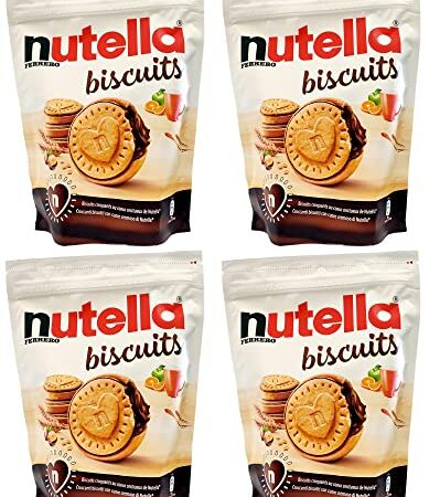 4 NUTELLA BISCUITS DA 304 GR - UN CUORE GRANDE IL BISCOTTO COL CUORE DI NUTELLA