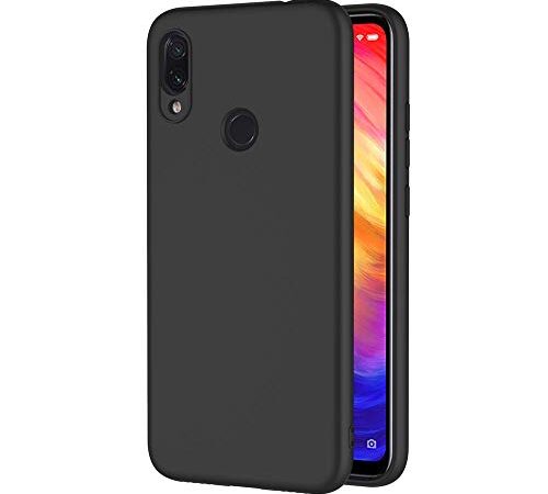 AICEK Cover per Xiaomi Redmi Note 7 Cover Redmi Note 7 Nero Silicone Case Molle di TPU Sottile Custodia per Xiaomi Redmi Note 7 (6.3 Pollici)