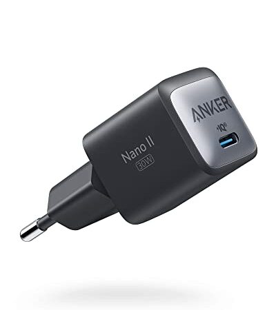 Anker Caricabatterie da 711 (Nano II 30 W), design compatto, adatto per MacBook Air/iPhone 13/13 Mini/13 Pro/13 Pro Max/12, Galaxy S21, Note 20, iPad Pro, Pixel e me