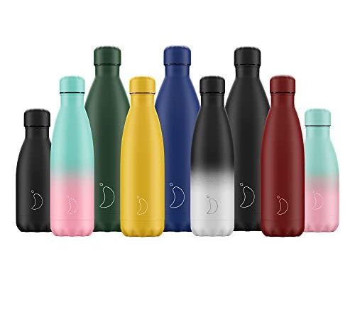 Chilly's Bouteille d'eau | acier inox et réutilisable | Étanche, sans condensation | All Grey, 750ml