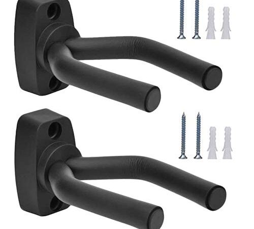 Chitarra Parete Ganci Stand Confezione da 2 Guitar Supporto Gancio Montaggio a parete Ganci Appendi Titolare per Chitarra Elettrica Basso Elettrico Ukulele Violino