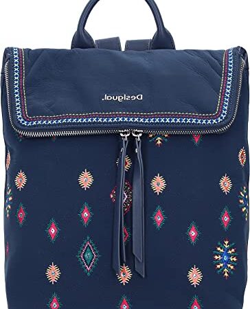 Desigual Back_July Tribu NER, Zaino Donna, Blu, Taglia Unica