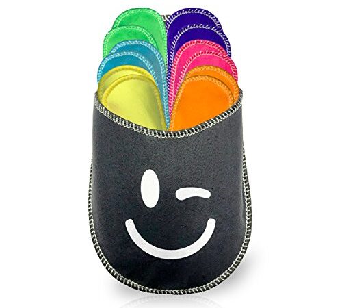 diMio - Set di pantofole 13 pezzi, misure: 34-45, in colori vivaci con custodia, Multicolore (Multicolore), Taglia unica