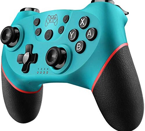 Diswoe&1 Nuova Versione Controller Wireless per Switch/Switch Lite/OLED, Switch PRO Controller con Funzione Risveglio, Bluetooth Switch Controller con Gyro Axis/Dual Shock Vibrazione/Screenshot