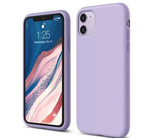 Elago Silicone Liquido Custodia Cover Compatibile con iPhone 11 Case (6.1”), Silicone Liquido Premium, Protezione Full Body : Case Antiurto 3 Strati (Viola)