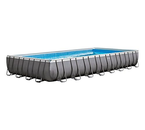 Intex 26372 Piscina con bordi Piscina rettangolare 54368L Blu, Grigio piscina fuori terra