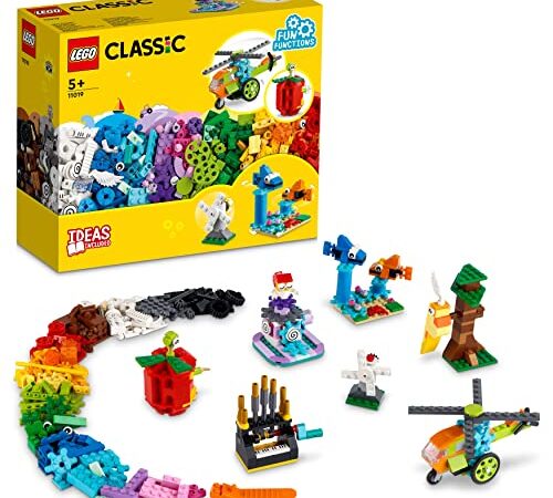 LEGO 11019 Classic Mattoncini e Funzioni, Giocattoli Creativi, 7 Mini Costruzioni con Meccanismo e Ingranaggi, Idee Regalo per Ragazza e Ragazzo